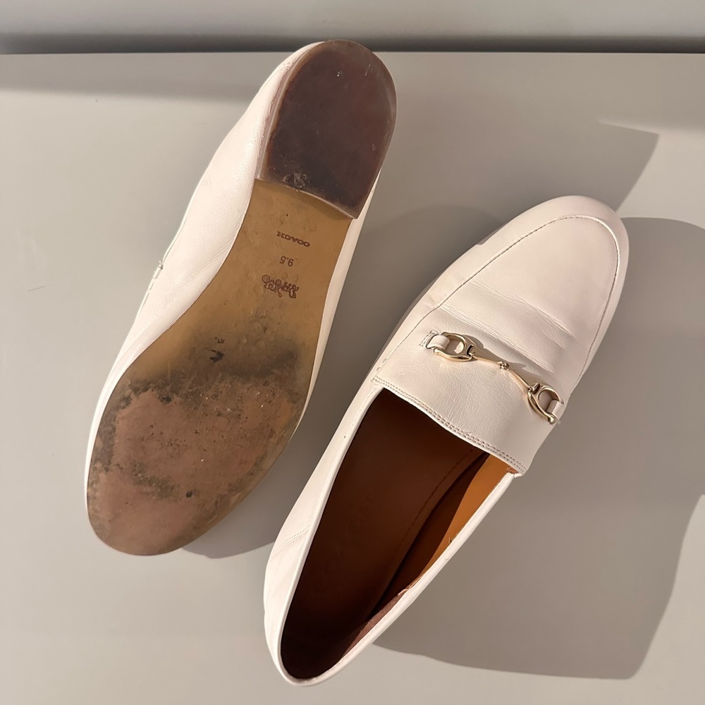 White leather loafers size 9.5 - Picture 4 of 8